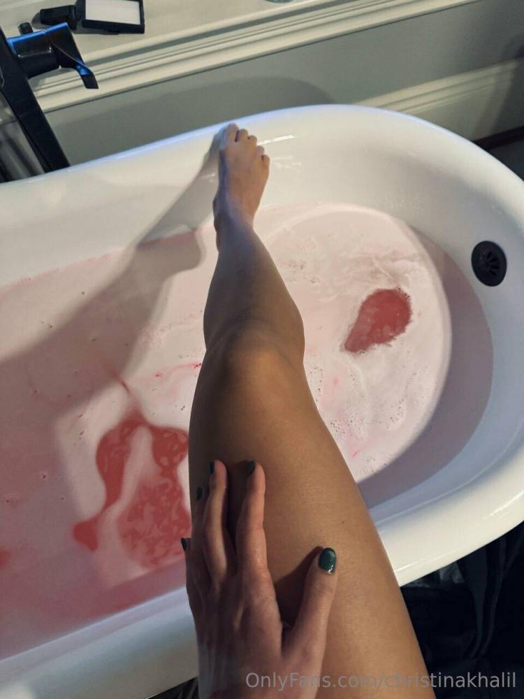 Christina Khalil Nude Bath Nipple Tease Onlyfans Set Leaked - #8