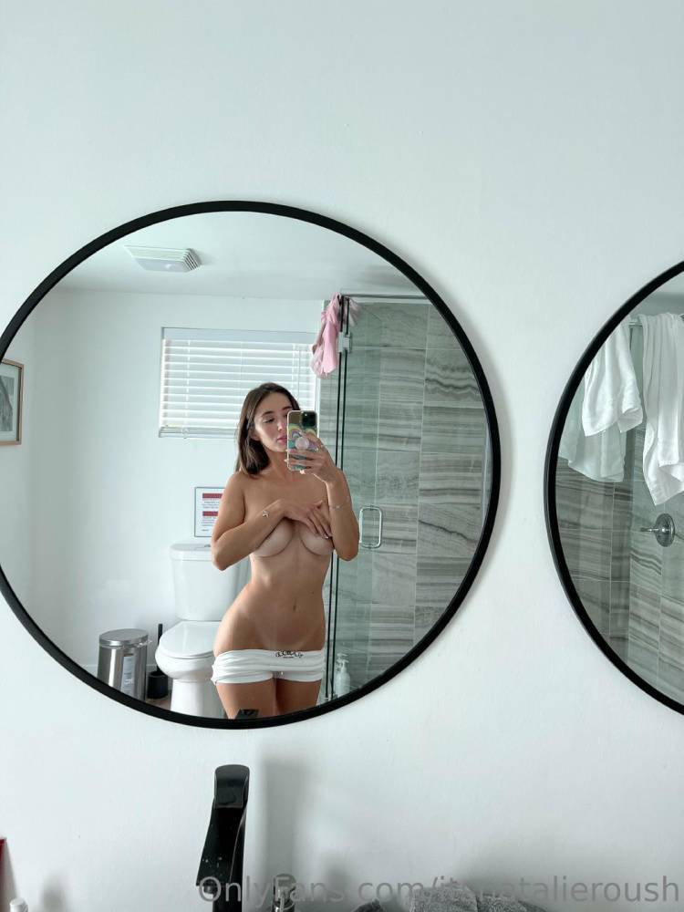 Natalie Roush Nipple Tease Bathroom Selfie Onlyfans Set Leaked - #1