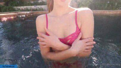 Caroline Zalog Nude Pool Strip Leaked Video