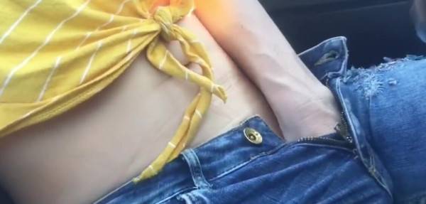 British Chick Has A Sneaky Starbucks Parking Lot Orgasm from my OnlyFans!