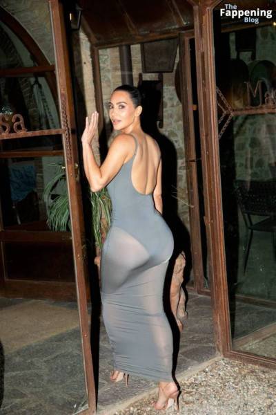 Kim Kardashian Shows Off Her Assets in a Sheer Dress (14 Photos)